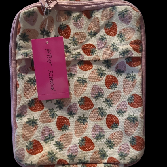 Betsey Johnson Strawberry Print Backpack - Picture 1 of 4
